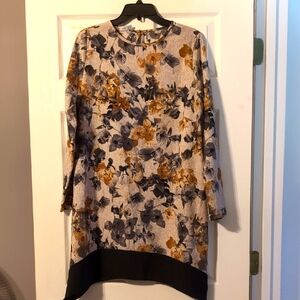 Floral Print Long Sleeve Dress